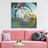 "Ons geboorteland" 24" x 24" Canvas Afdruk (Insitu (Woonkamer))