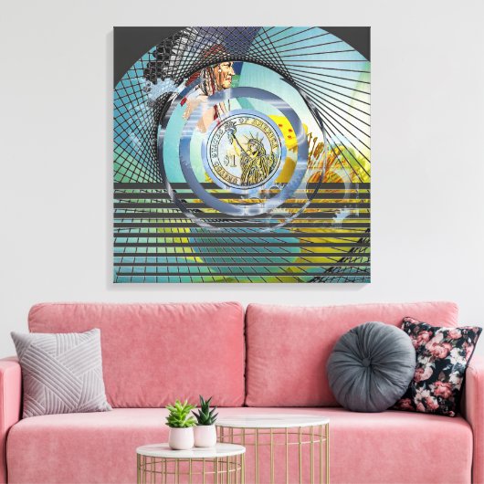 "Ons geboorteland" 24" x 24" Canvas Afdruk (Insitu (Woonkamer))