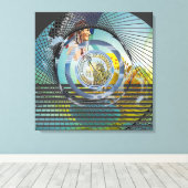 "Ons geboorteland" 24" x 24" Canvas Afdruk (Insitu (Houten vloer))