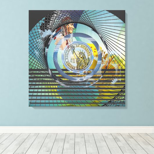 "Ons geboorteland" 24" x 24" Canvas Afdruk (Insitu (Houten vloer))