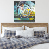 "Ons geboorteland" 24" x 24" Canvas Afdruk (Insitu (Slaapkamer))