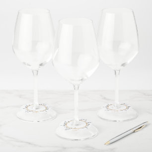 Ons geluk ooit daarna wijnglaslabel