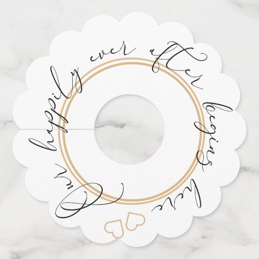 Ons gelukzalige leven wijnglaslabel (Voorkant)