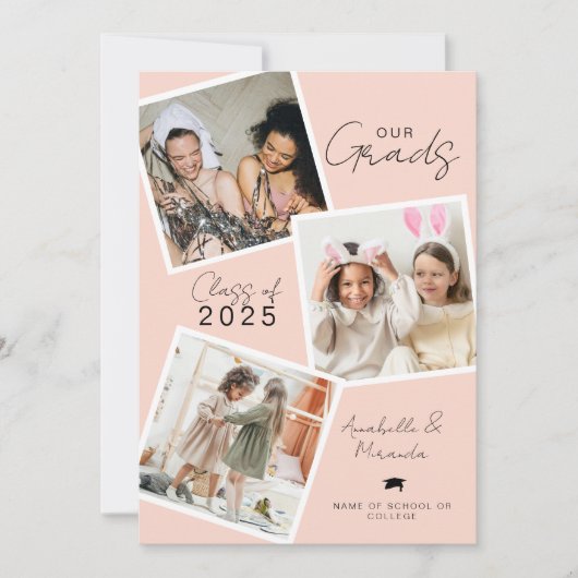 ons gemeenschappelijk Afstuderen Afstudeerders Feestdagenkaart (Voorkant)