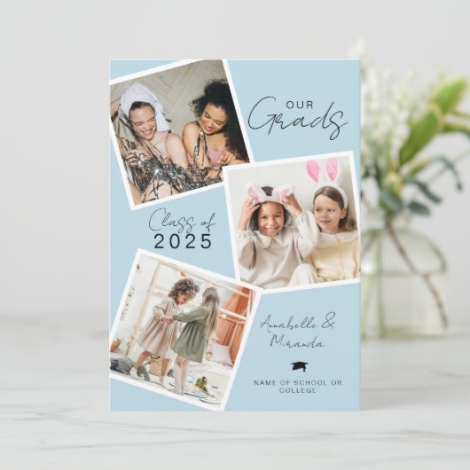 ons gemeenschappelijk Afstuderen Afstudeerders Feestdagenkaart (Staand voorkant)