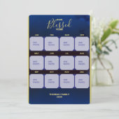 Ons Gezegend Jaar Plat Kerstkaart (Staand voorkant)