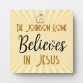 Ons gezin gelooft in Jezus Fotoplaat (Voorkant)