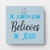 Ons gezin gelooft in Jezus Fotoplaat (Voorkant)