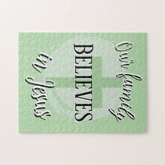 Ons gezin gelooft in Jezus Legpuzzel (Horizontaal)