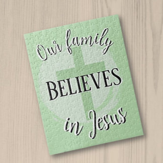 Ons gezin gelooft in Jezus Legpuzzel