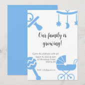 Ons gezin groeit Baby shower Kaart (Voorkant / Achterkant)