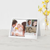 Ons gezin naar de jouwe 4 foto kerst kaart (Gele Bloem)