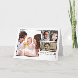 Ons gezin naar de jouwe 4 foto kerst kaart