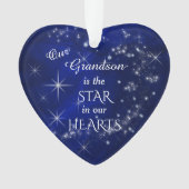 Ons Grandson Star-fotosjabloon Ornament (voorkant)