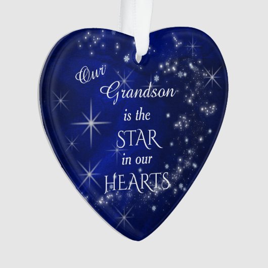 Ons Grandson Star-fotosjabloon Ornament (voorkant)