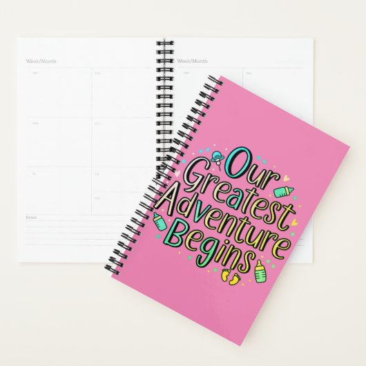 Ons grootste avontuur begint - Baby aankondiging Planner (Display)