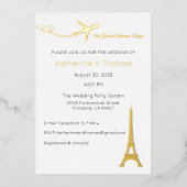 Ons grootste avontuur begint in Parijs Folie Uitnodiging (Voorkant)