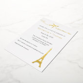 Ons grootste avontuur begint in Parijs Folie Uitnodiging (Gedraaid)