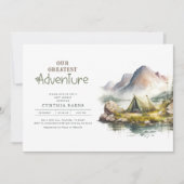 Ons grootste avontuur bergt Wilde Baby shower Kaart (Voorkant)