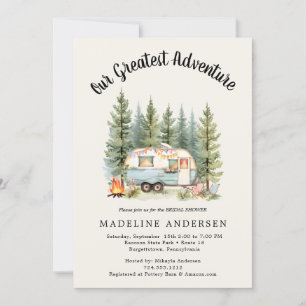Ons grootste avontuur Camping Sage Baby shower Kaart