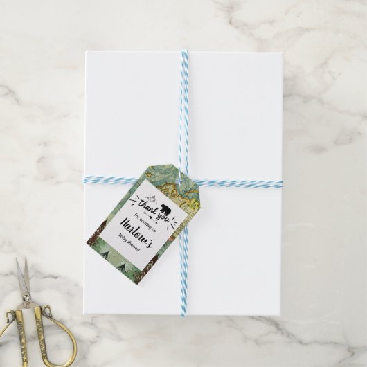 Ons grootste avontuur  kaart Beer Cadeaulabel (Met Touw)