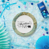 Ons grootste avontuur  kaart Beer Papieren Bordje (Feest)