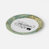 Ons grootste avontuur  kaart Beer Papieren Bordje (Gekanteld)