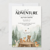 Ons grootste avontuur Schattige Woodland Baby show Kaart (Voorkant)