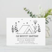 Ons grootste avontuurlijk Baby shower Kaart (Staand voorkant)