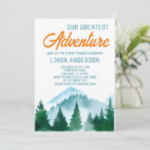 Ons grootste avontuurlijk Baby shower Kaart (Staand voorkant)