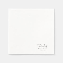 'Ons "Happily Ever After" begint' Huwelijk Custom Servet