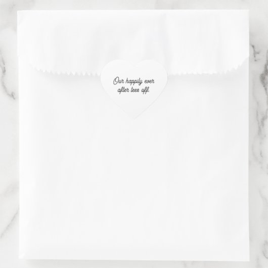 'Ons 'Happily Ever After' begint te golfen' huweli Hart Sticker (Tas)