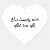 'Ons 'Happily Ever After' begint te golfen' huweli Hart Sticker (Voorkant)