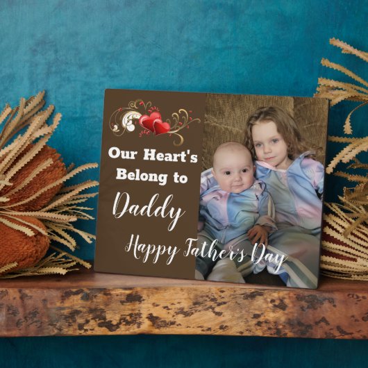 Ons hart behoort tot papa fotoplaat (Zijkant)