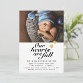 Ons hart is de volledige aankondiging van de geboo (Staand voorkant)