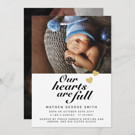 Ons hart is de volledige aankondiging van de geboo (Voorkant / Achterkant)