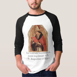 Ons hart is rusteloos St. Augustinus shirt, Latijn T-shirt