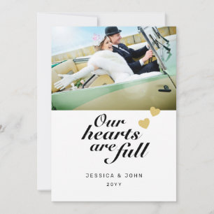 Ons hart is volledig 2 Fotobruiloft Hartelijk dank Bedankkaart