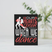 Ons hart spreekt als we Salsa dans Briefkaart (Staand voorkant)