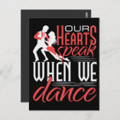 Ons hart spreekt als we Salsa dans Briefkaart (Voorkant / Achterkant)