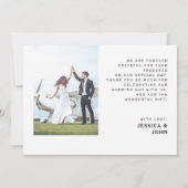 Ons hart zit vol liefde en weddenschap bedankkaart (Achterkant)