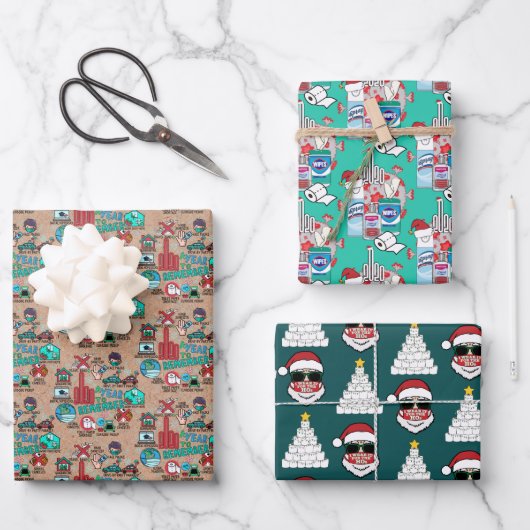 ons herinneren aan de kerstpandemie van 2020 : ess inpakpapier vel (Voorkant)