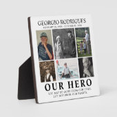 Ons Hero Photo Collage Memorial Fotoplaat (Voorkant)