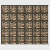 Ons huis-aan-uw-kerstakelpapier cadeaupapier (Vlak)