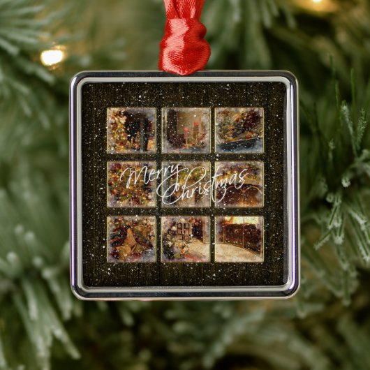 "Ons huis aan uw kerstversiering Metalen Ornament (Boom)