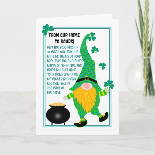 Ons huis aan Yours St Patrick's Leprechaun Kaart (Voorkant)
