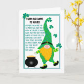 Ons huis aan Yours St Patrick's Leprechaun Kaart (Gele Bloem)