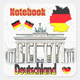 ONS HUIS - DUITSLAND design collectie Vierkante Sticker