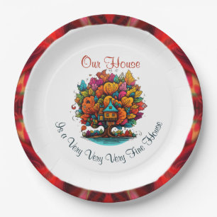 Ons huis is een zeer mooi huis papieren bordje