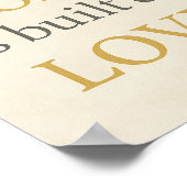 Ons huis is gebouwd op liefde - Inspirerend muurku Poster (Hoek)